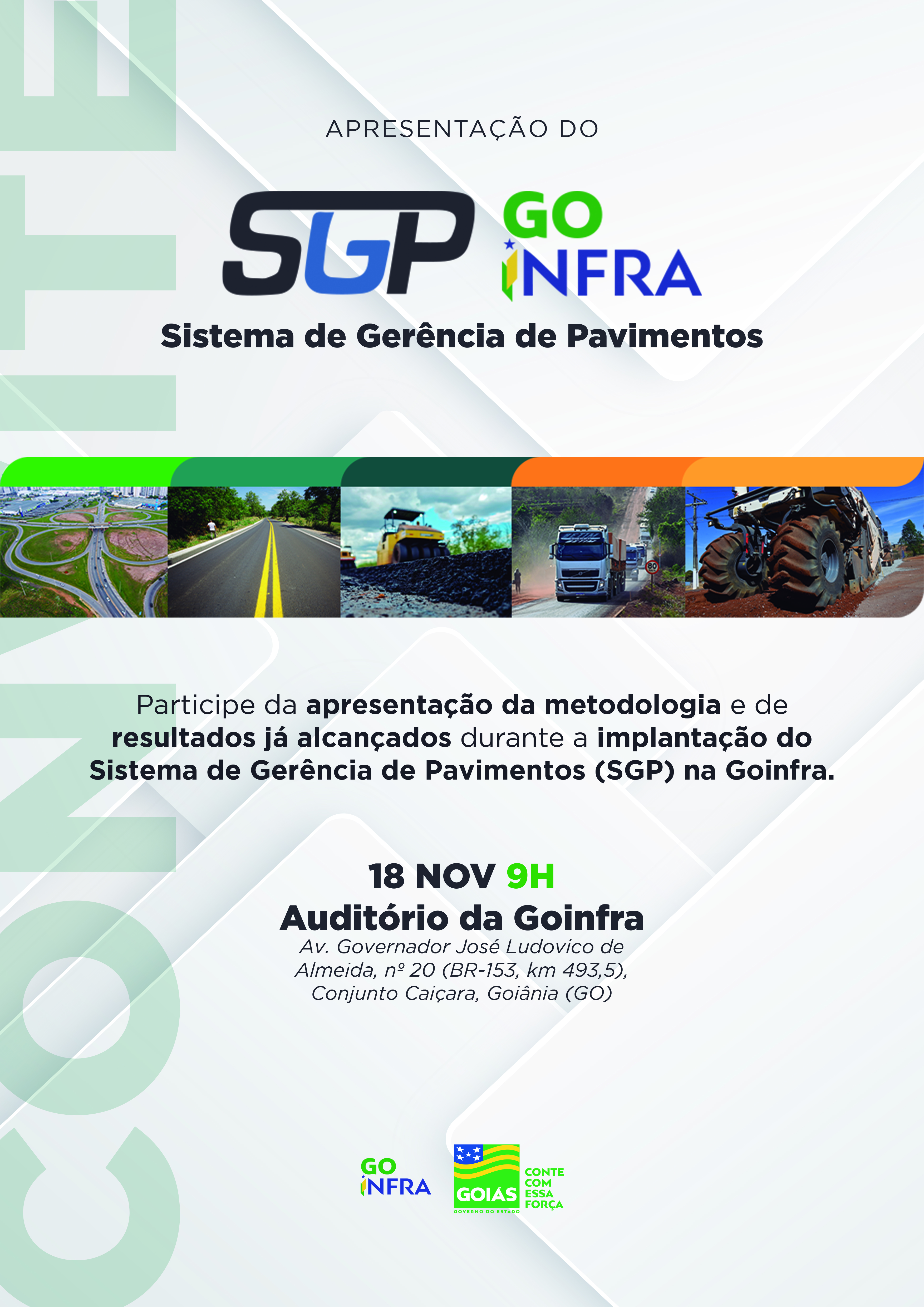 Goinfra apresenta projeto piloto do Sistema de Gerenciamento de Pavimentos