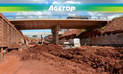 Andamento das Obras do viaduto da GO-070 saída Para Inhumas