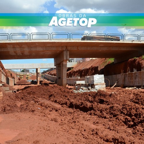 Andamento das Obras do viaduto da GO-070 saída Para Inhumas