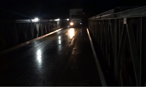 Ponte metálica está liberada para tráfego na GO-060