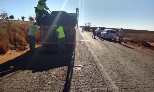 Operação tapa-buraco é iniciada na GO-184, região Sudoeste do Estado
