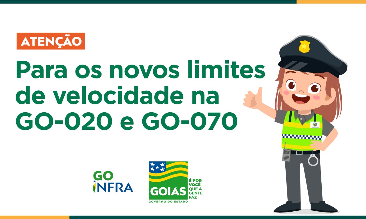 Goinfra reduz velocidade em trechos de perímetros urbanos da GO-020 e GO-070