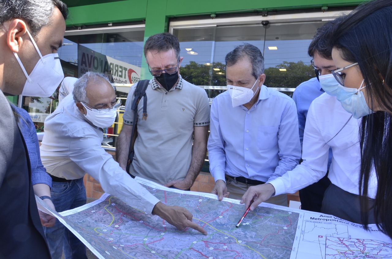 Goinfra recebe técnicos do Ministério da Infraestrutura e do BNDES para debater novo traçado do Anel Viário de Goiânia