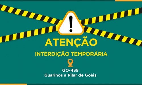 Trecho da GO-439 que está em obras de pavimentação, entre Pilar de Goiás e Guarinos, ficará interditado por 15 dias