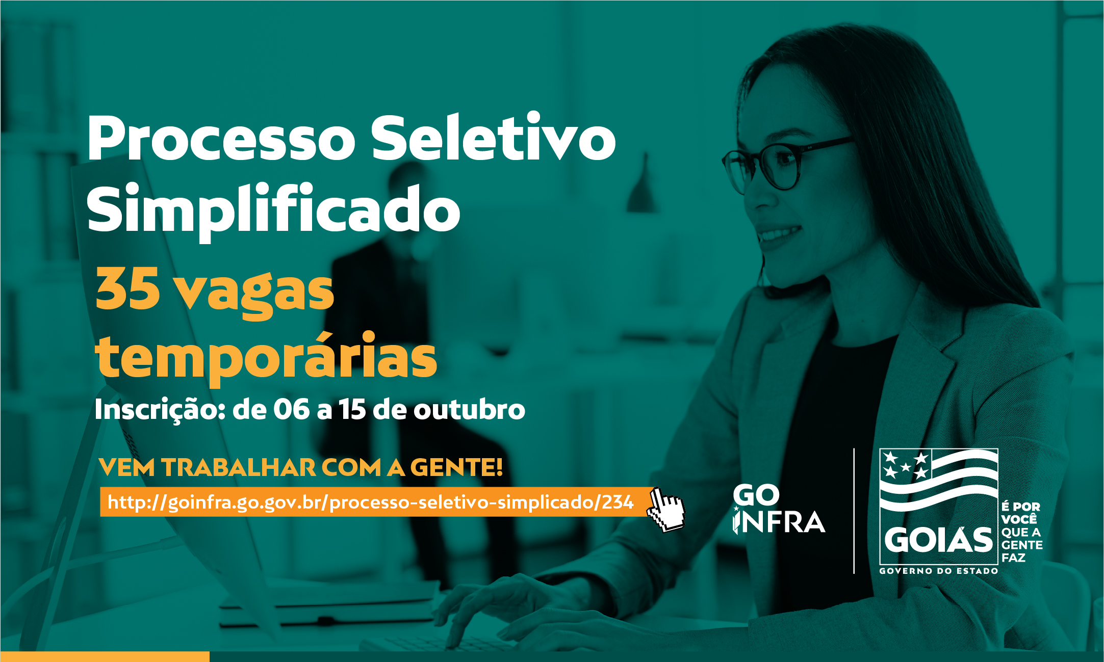 Goinfra abre seleção com 35 vagas temporárias em diversas áreas de atuação