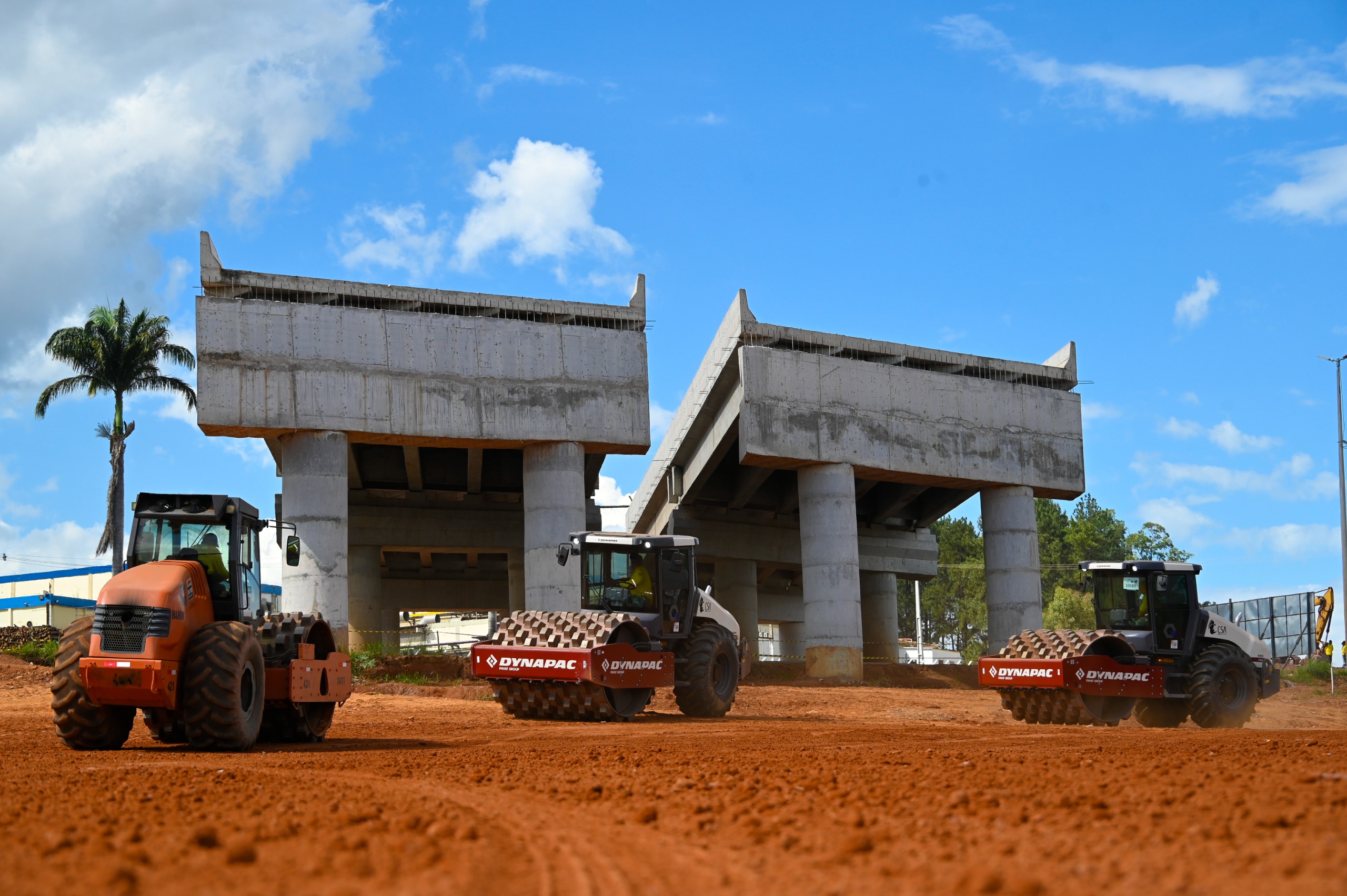 Construção de viaduto na GO-020 ganha mais ritmo com fim das chuvas 